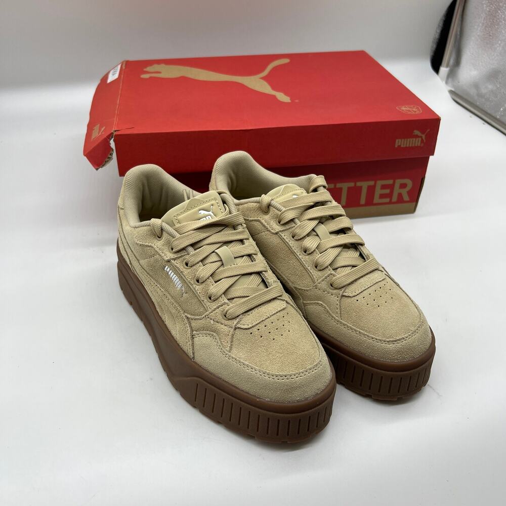 Puma Tan Sneakers with Brown Soles Women US Size 7.5
